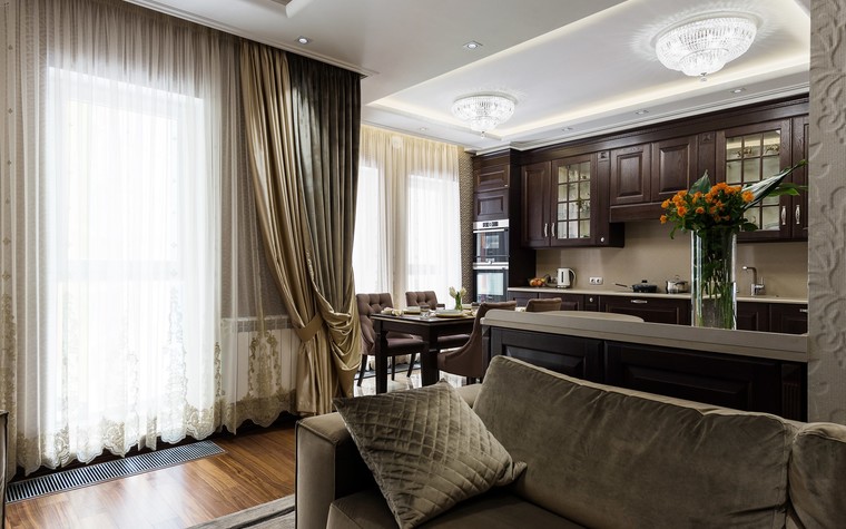 Квартира. кухня из проекта Современный интерьер квартиры площадью 120 кв.м, фото №78654