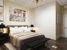 Квартира &laquo;Американская классика на Нижнекаменской&raquo;, спальня . Фото № 25181, автор Fisheye Architecture & Design   Александр