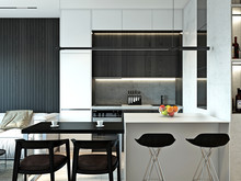 Квартира «Минималистичные решения», кухня . Фото № 25348, автор Yousupova 