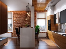 Квартира «LOFT на Обводном канале», кухня . Фото № 25447, автор Fisheye Architecture & Design   Александр