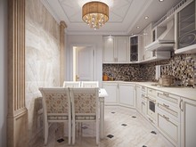 Квартира «СОВРЕМЕННЫЕ ПРИЕМЫ», кухня . Фото № 25564, автор Алёны Чекалиной Дизайн студия