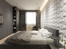 Квартира &laquo;ЖК Обыкновенное Чудо&raquo;, спальня . Фото № 25576, автор Студия дизайна Insdesign 