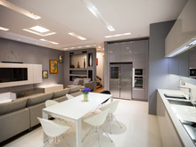 Квартира «Квартира в современном стиле», кухня . Фото № 25580, автор Петунин Александр