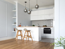 Квартира «Квартира в скандинавском стиле для молодой пары», кухня . Фото № 25819, автор Горбунова Ольга