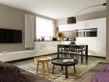 Квартира «Лаконичный комфорт», кухня . Фото № 25865, автор Suiten n. Seven