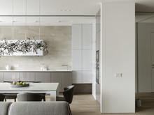 Квартира «ЖК Мичуринский», кухня . Фото № 25895, автор Бабаянц Артем