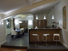 Квартира «Дизайн интерьера пентхауса в Москве», кухня . Фото № 25975, автор Старых Станислав