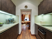 Квартира «Дизайн квартиры в стиле гранж для делового мужчины.», кухня . Фото № 26040, автор Старых Станислав