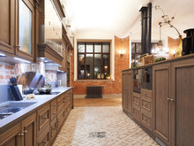 Квартира «Апартаменты в Замоскворечье», кухня . Фото № 26143, автор Карамышева Евгения