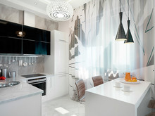 Квартира «Функциональный проект квартиры в ЖК Путилково.», кухня . Фото № 26245, автор Солнцева Наталья