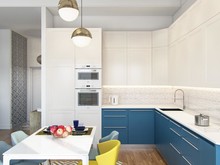 Квартира «МОДНЫЕ КВАРТАЛЫ», кухня . Фото № 26296, автор Алёны Чекалиной Дизайн студия