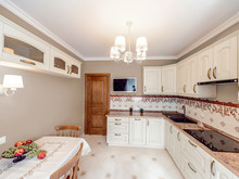 Квартира «Уютная классика», кухня . Фото № 26369, автор ТАНДЕМ+ Студия Интерьера 