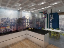 Квартира «Интерьер квартиры в стиле лофт», кухня . Фото № 26629, автор Artscor Дизайн студия 