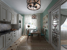 Квартира «Московский Прованс», кухня . Фото № 26746, автор Романовская Виталия