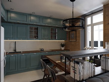 Квартира «Лофтовая однушка», кухня . Фото № 26761, автор Новиков Андрей