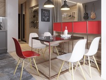 Квартира «Молодежный микс», кухня . Фото № 26806, автор Новиков Андрей