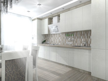 Квартира «ДЕЛИКАТНЫЙ ИНТЕРЬЕР», кухня . Фото № 26819, автор Бутунина Олеся