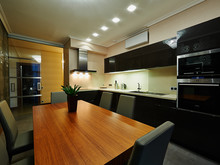 Квартира «Фешенебельная квартира с панорамным», кухня . Фото № 27196, автор Коваленко Андрей