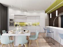 Квартира «Квартира 170 м2, ул. Дмитрия Ульянова, Москва», кухня . Фото № 27226, автор Уразметов Рустэм