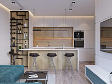 Квартира «UI005», кухня . Фото № 27369, автор Yousupova 