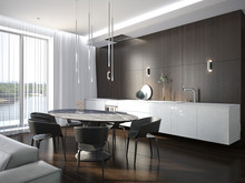 Квартира «Квартира на Посадской улице», кухня . Фото № 27409, автор background архитектурная студия