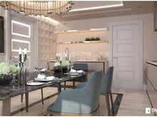 Квартира «Дизайн квартиры в современной стилизации ар-деко», кухня . Фото № 27477, автор GM-Interior GM-interior