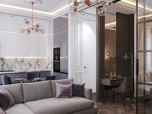 Квартира «Маленькая однокомнатная квартира в историческом центре Москвы», кухня . Фото № 27848, автор Бовтко Анна