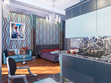 Квартира «Ардеко на Чистых прудах», кухня . Фото № 27958, автор Андреевы Андрей и Екатерина