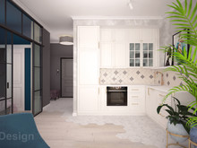 Квартира «Дизайн-проект квартиры 45 кв.м. в Москве», кухня . Фото № 27962, автор Полунина Екатерина