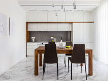 Квартира «Магия белого», кухня . Фото № 27965, автор Святославская Анна