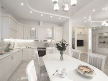 Квартира «Квартира на улице Березовая роща», кухня . Фото № 27971, автор Андреевы Андрей и Екатерина