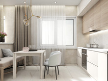 Квартира «Квартира в Москве ЖК Октябрьское Поле», кухня . Фото № 28034, автор Полищук Кристина