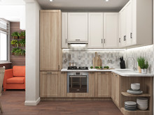 Квартира «Квартира в современном стиле», кухня . Фото № 28088, автор Луценко Екатерина