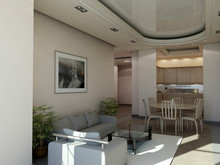 Квартира «Однокомнатная квартира минимализм», кухня . Фото № 28213, автор Сукиасян Сурен