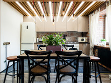 Квартира «ЛОФТ», кухня . Фото № 28259, автор Аполонов Евгений