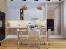 Квартира «Стильность и практичность. Квартира в современном стиле.», кухня . Фото № 28410, автор 2GO Design Studio