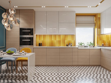 Квартира «Кухня-гостиная для детей», кухня . Фото № 28419, автор Ольховцева Анна