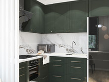 Квартира «Благородный синий в квартире г. Казань.», кухня . Фото № 28571, автор Гаязова Нелли