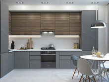 Квартира «Дизайн-проект двухкомнатной квартиры», кухня . Фото № 28619, автор Дуквен Ольга