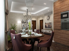 Квартира «Интерьер в духе американской классики», кухня . Фото № 28682, автор Воробьева Анна