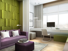 Квартира «Дизайн интерьера трехкомнатной квартиры ЖК Триколор », гостевая . Фото № 31357, автор Болдырев Артем