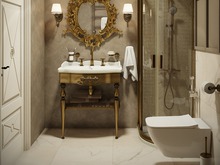 Квартира «Классика с золотом», ванная . Фото № 31824, автор TerraDiz студия дизайна