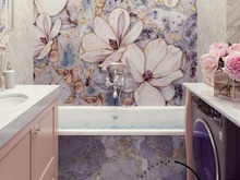 Квартира «Морозная роза в ЖК Береговой», ванная . Фото № 32404, автор Ивлиева Евгения