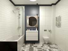Квартира «Квартира в ЖК Мельница», ванная . Фото № 32411, автор TerraDiz студия дизайна