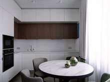 Квартира «Ничего лишнего или Лаконичность и простота.», кухня . Фото № 32871, автор Баженова Наталья