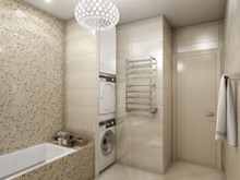 Квартира «ЖК Триколор», ванная . Фото № 32960, автор Кожевников Вадим