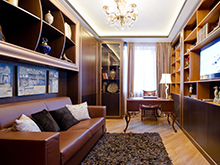 Квартира «», кабинет . Фото № 9570, автор «Акварель» Design Studio