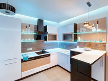 Квартира «», кухня . Фото № 14502, автор Студия интерьерного дизайна 8dis design studio