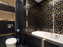 Квартира «», ванная . Фото № 15400, автор Еврострой Менеджмент 