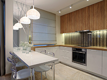 Квартира «», кухня . Фото № 15716, автор Ambraziene Audrone